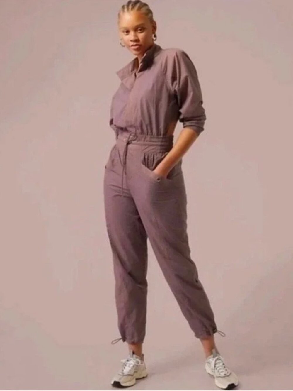 Athleta X Alicia Keys Utility Jumpsuit Smoked Almond | Size 16